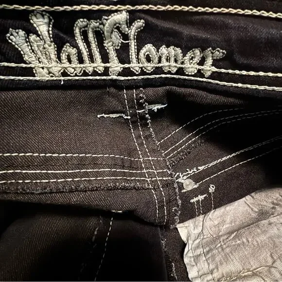 Wallflower Dark Indigo Flare Jeans Size 9 - Picture 4 of 9
